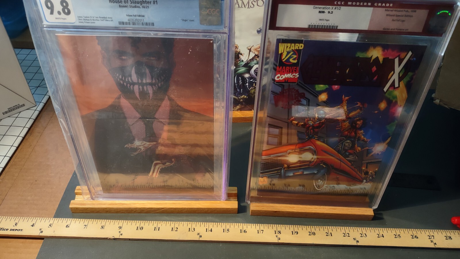 Comic Book Display - Real Wood Wall Mount - Hand Made - Boarded Comics-TREASURY
