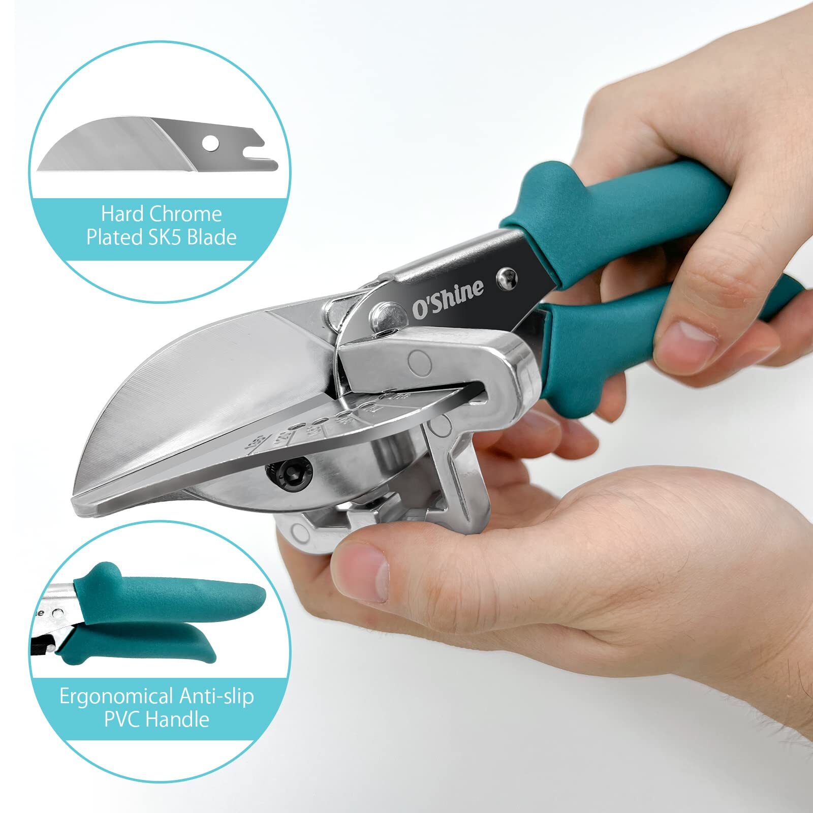 Oshine Miter Shears For Angular Cutting Molding Crafting Wood Quarter Round Cut