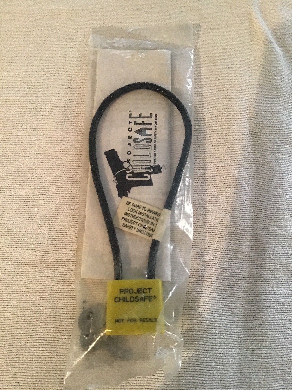 PROJECT CHILDSAFE Firearms-Guns-Weapons Cable Safety Lock Padlock ~NEW~