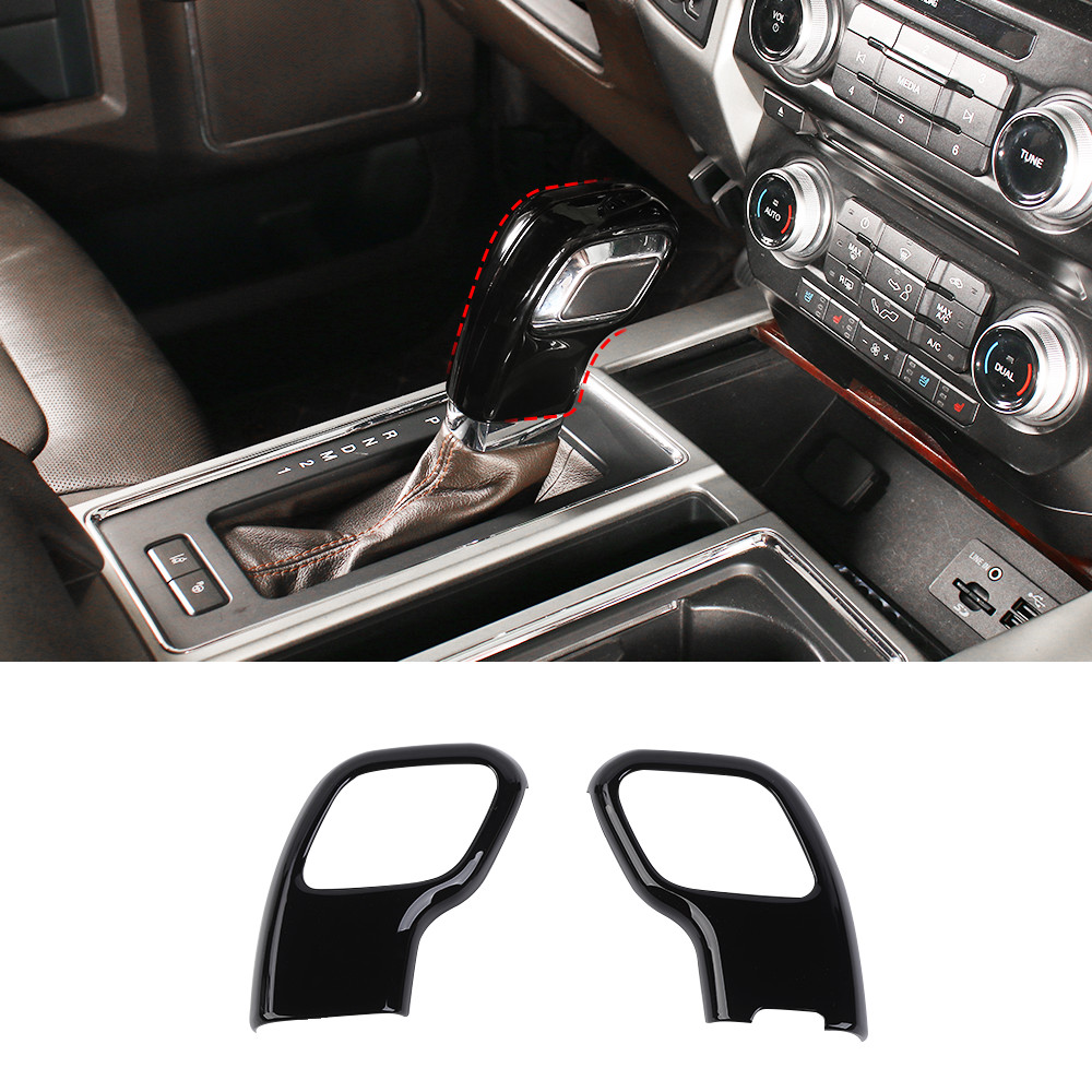 Interior Gear Shift Head Knob Cover Trim For Ford F150 15-20 Black Accessories