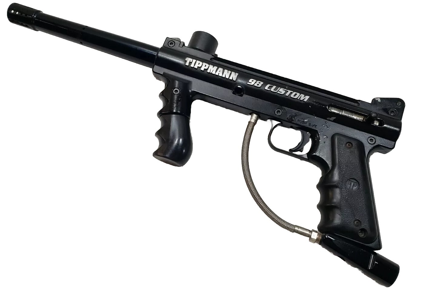 NICE Tippmann Model 98 Custom Semi-Auto Paintball Gun + Barrel + New Ball Detent