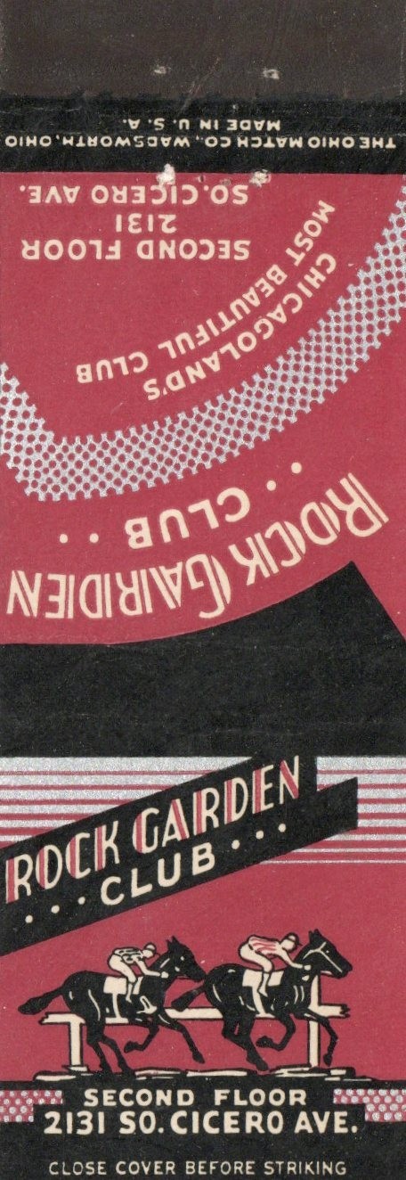 Vintage Matchcover Rock Garden Club
