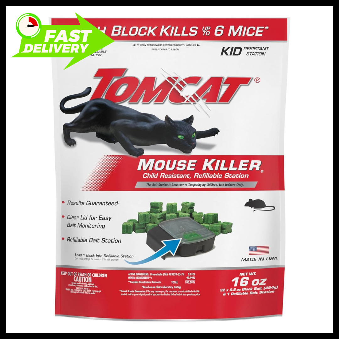 Mouse Mice Rat Killer 32 Blocks Bait Poison Rodent Station Trap Tomcat Control