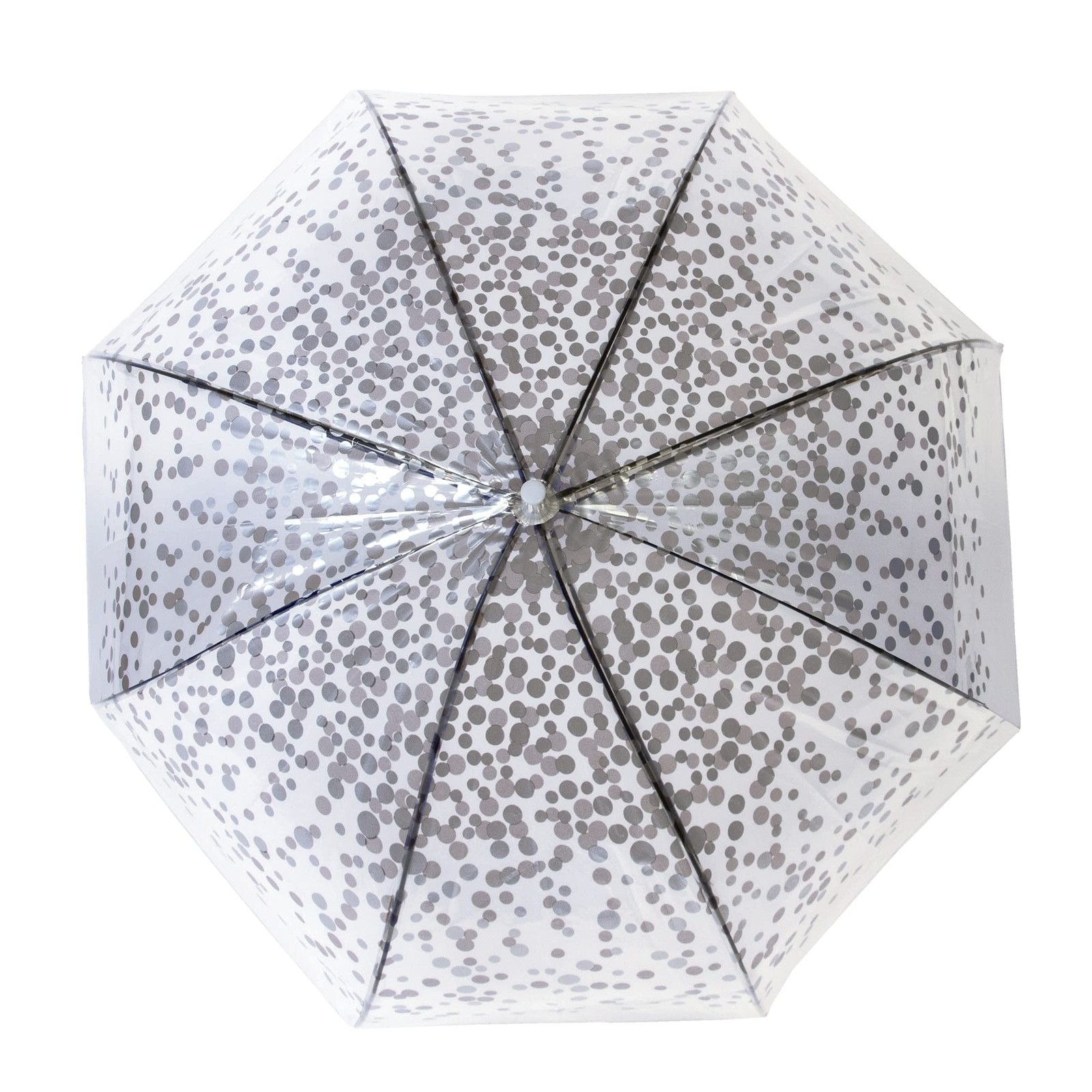 ShedRain Clear Bubble Umbrella – See Through, Rain & 1 EA, Silver Dots