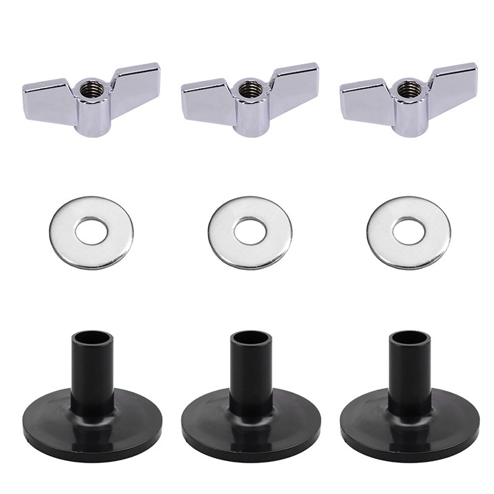 18Pcs Cymbal Part Replacement Stand Hi Hat Felt Wing Nut for Drum Set
