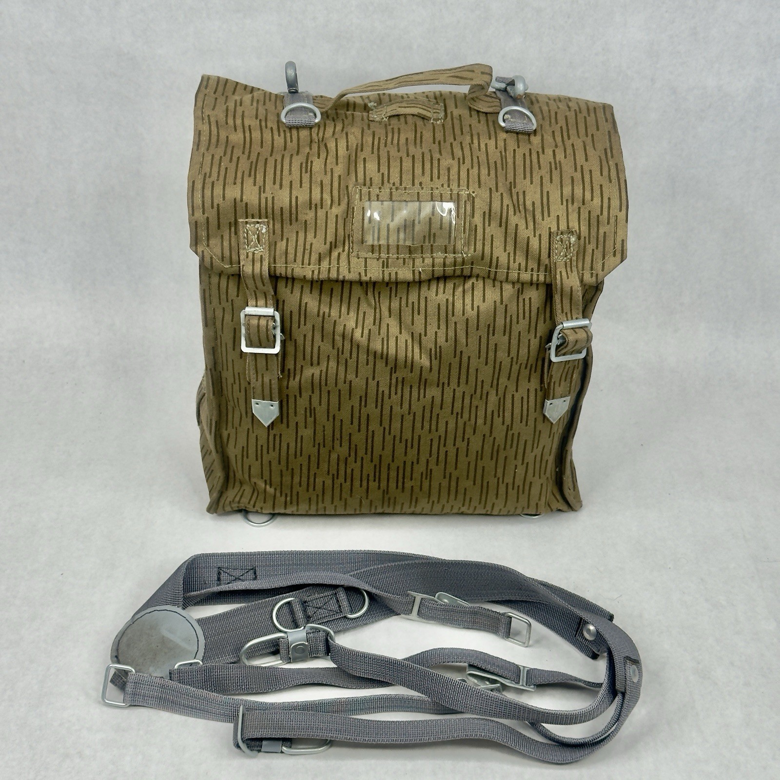 Cold War East German Camo Combat Pack Backpack Military Surplus Rain EUC