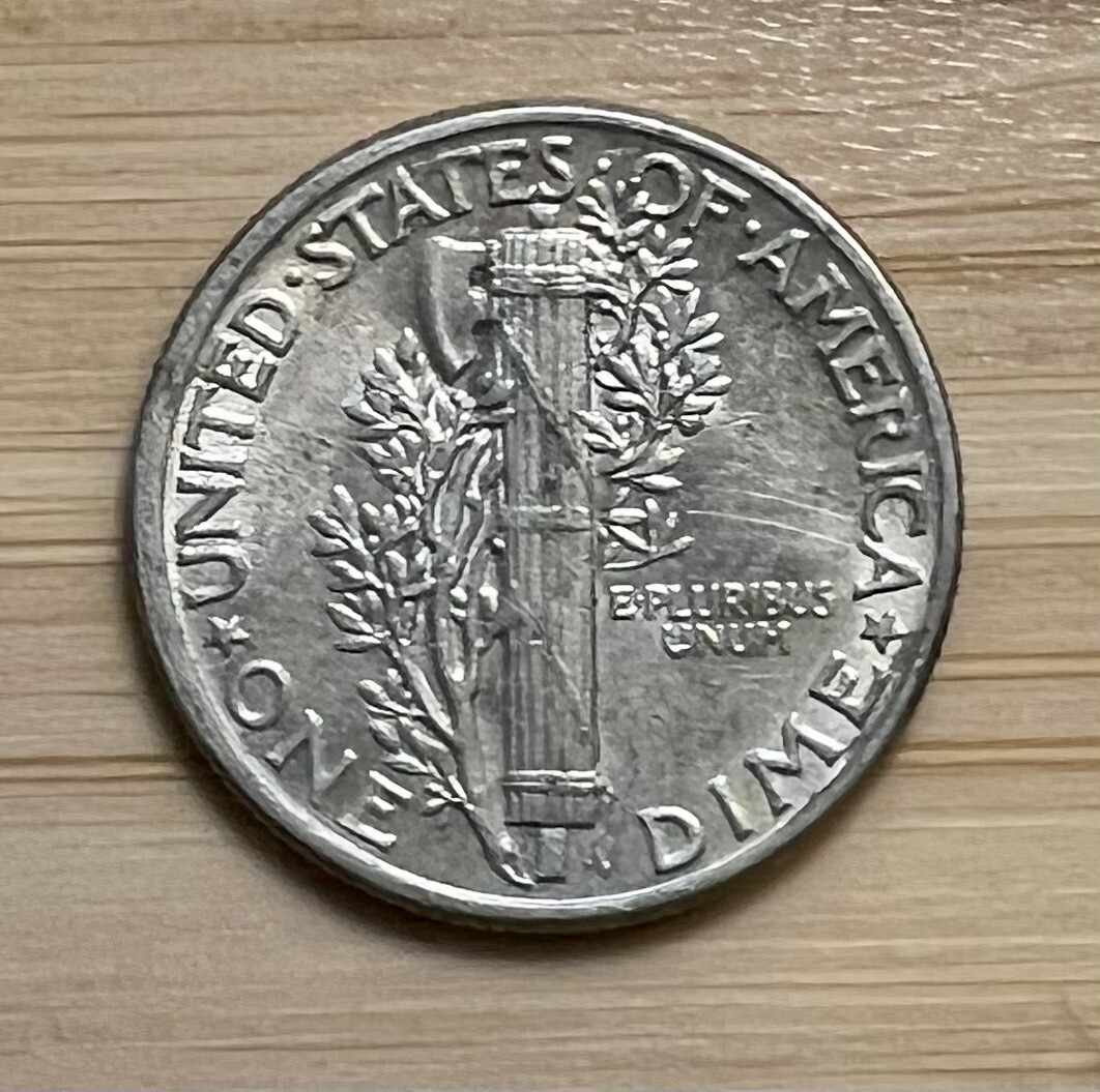 1944-P Mercury Dime 10C Silver - About Uncirculated (AU) – FREE SHIPPING