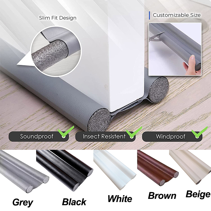 Door Bottom Seal Strip Stopper Under Door Draft Guard Stopper Soundproof Strip.
