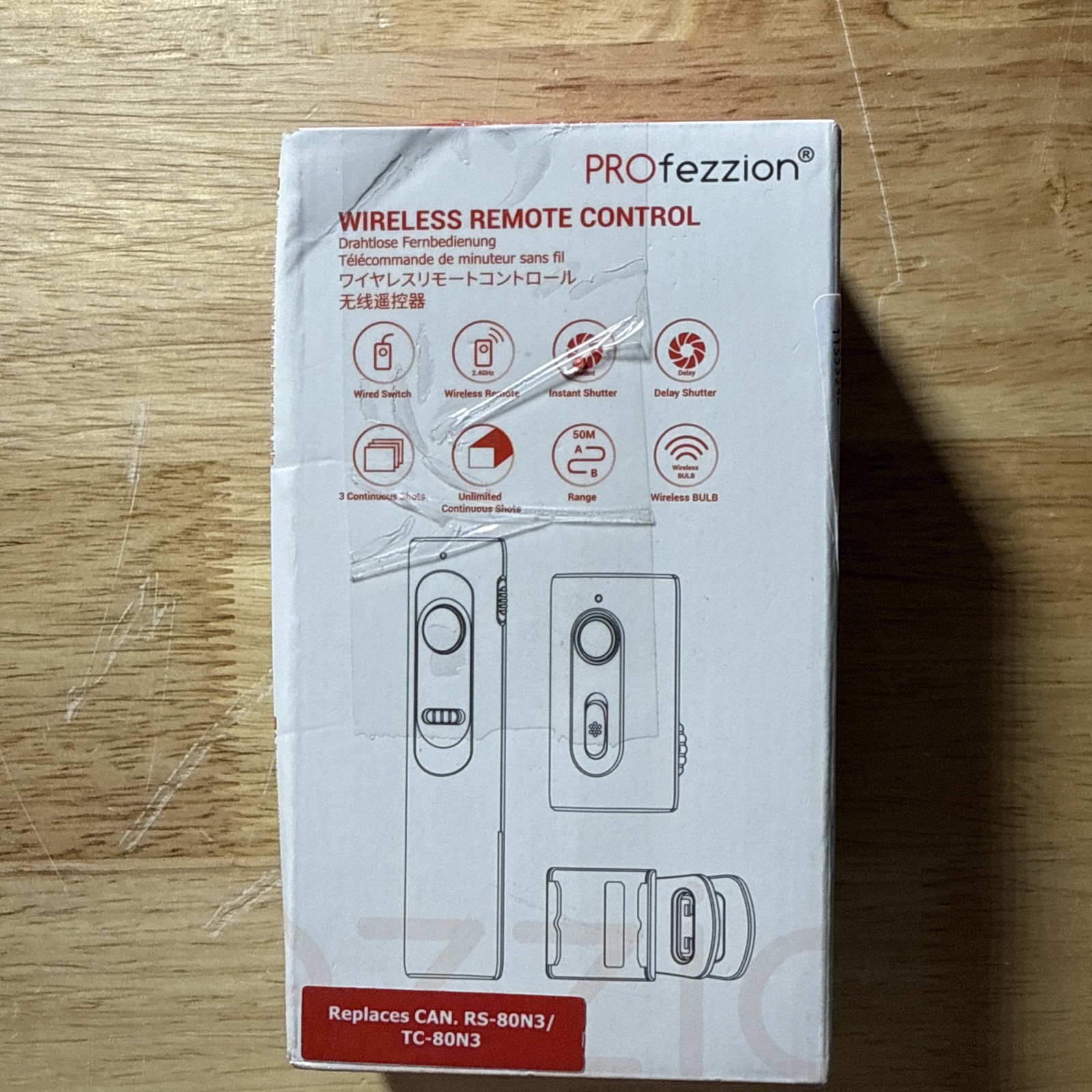 Profezzion Wireless Remote Control - replaces CAN.RS-80N3/TC-80N3