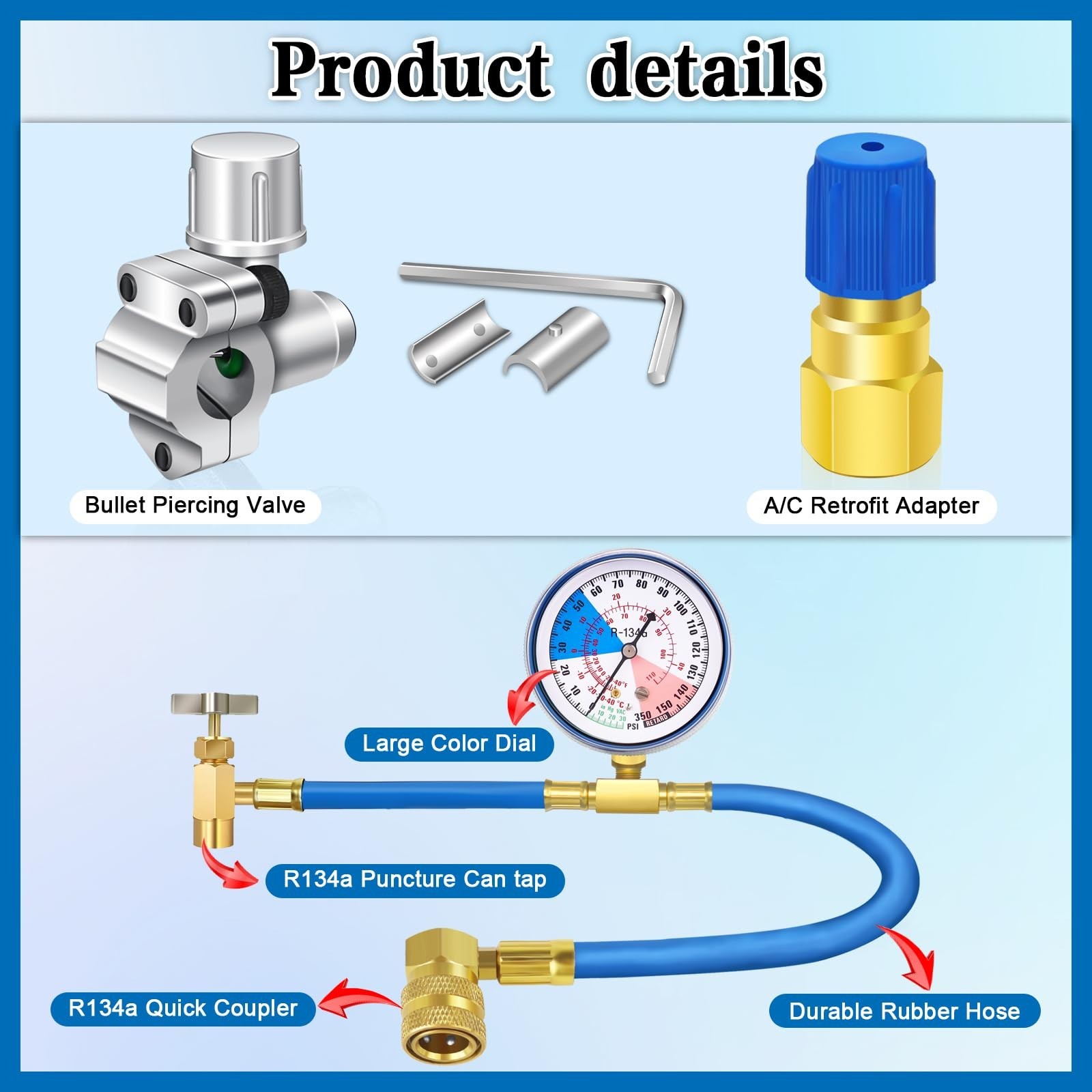 Refrigerator hose with Gauge Gauge A