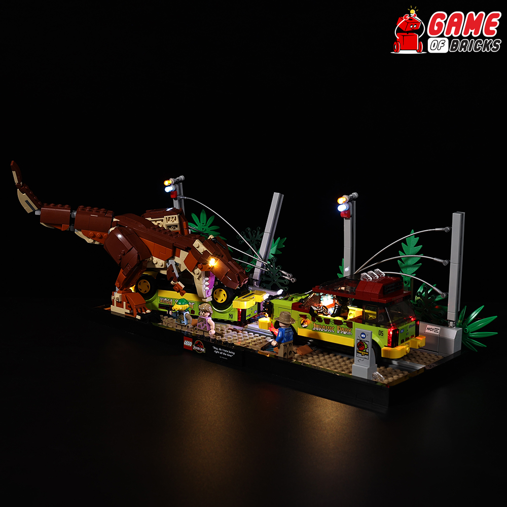 LED Light Kit for T. rex Breakout - Compatible with LEGO® 76956 Set (Remote)