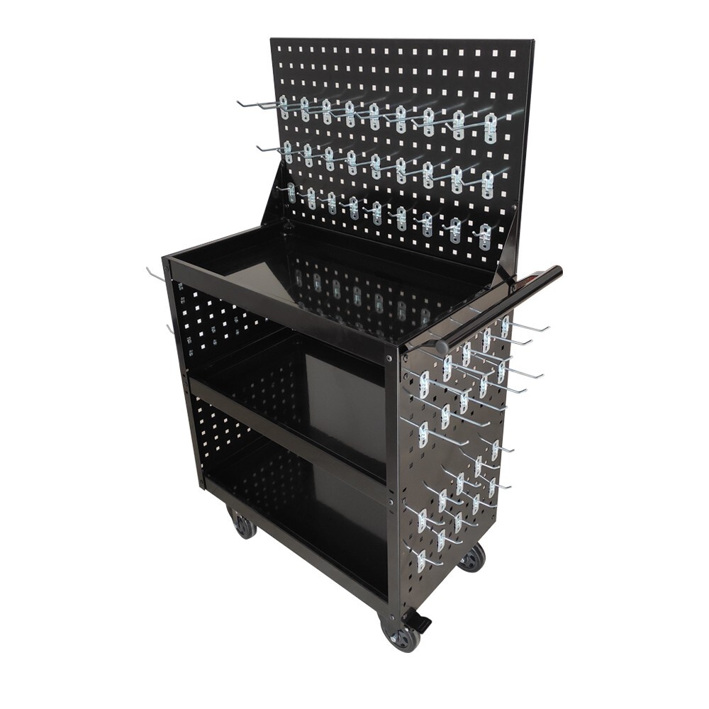 31.5" H  Tool Cart,Garage Workbench Metal top Storage  Mobile  Auto Organizer