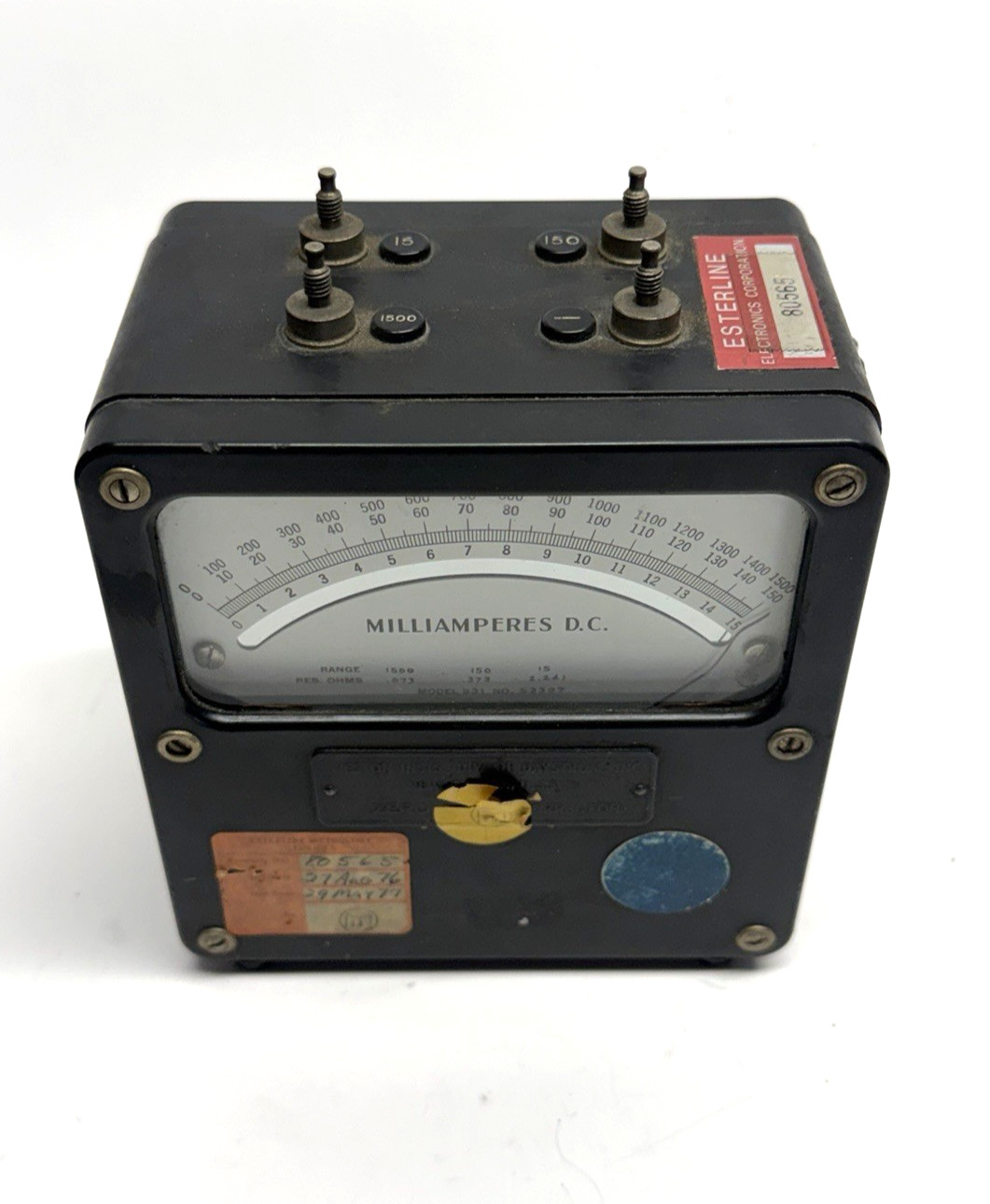 VINTAGE Weston Electrical MILLIAMPERES Meter 430 Milliamp Steampunk