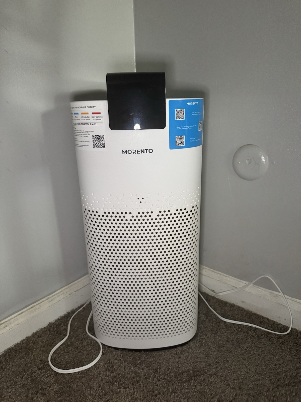 MORENTO Air Purifier with HEPA Filter and Touch Control