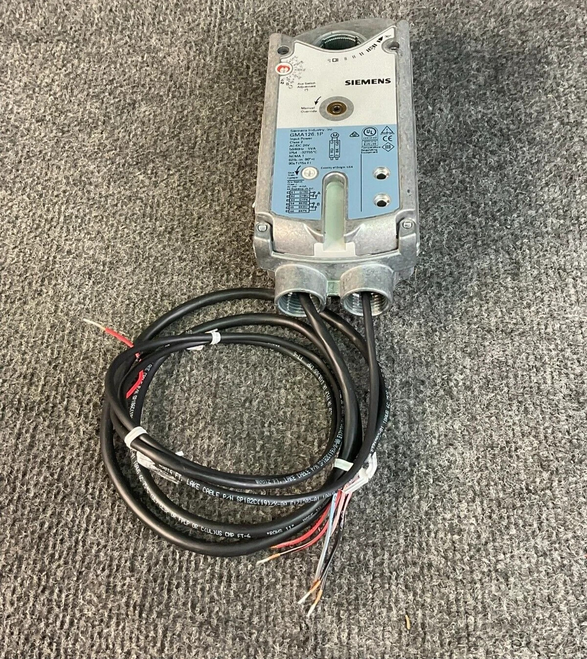 Siemens GMA126.1P Electric Damper Actuator 24V Spring Return 50/60Hz