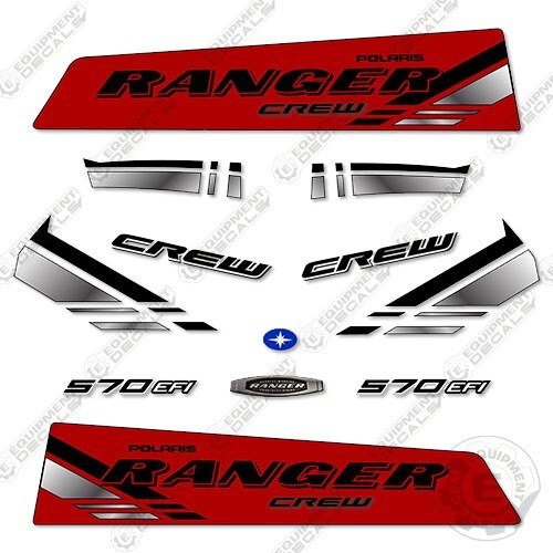 Fits Polaris Ranger 570 EFI Crew Decal Kit (RED) UTV - 7 YEAR OUTDOOR 3M VINYL!