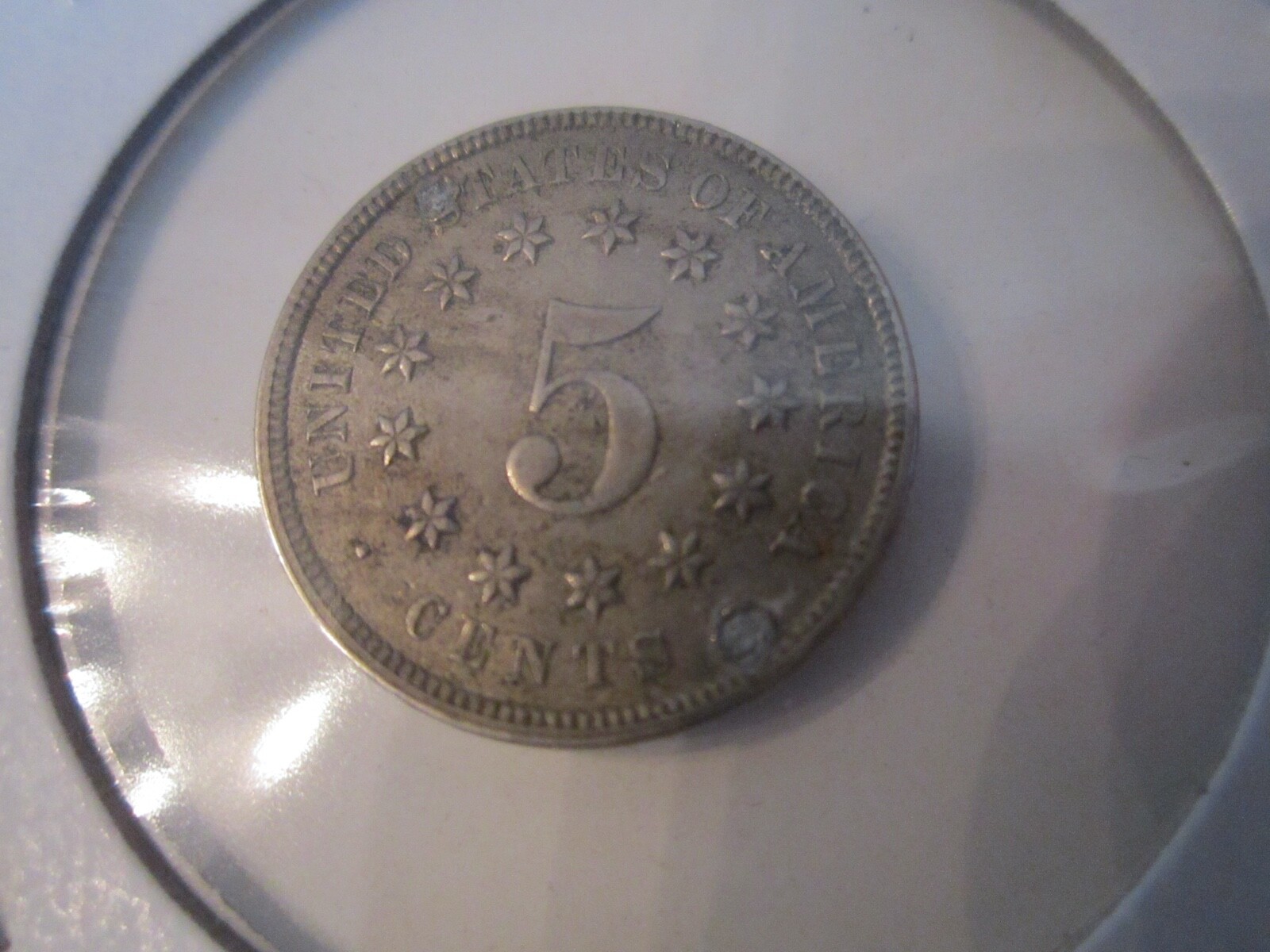 U.S. 1875 FIVE CENTS COIN - VERY GOOD CONDITION - BBA-10