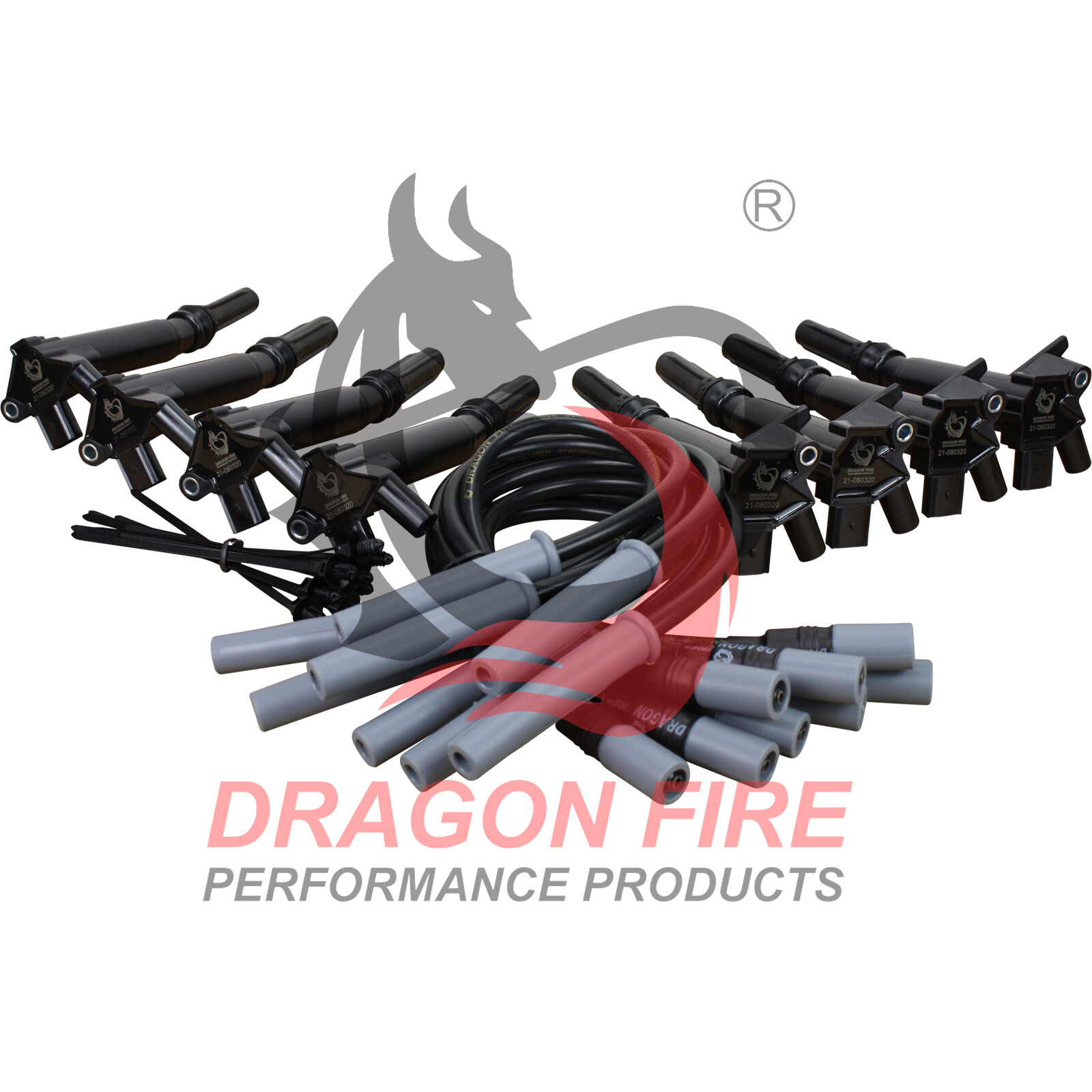 Power Pack Coils & Plug Wires For 2010-17 Ford SVT Raptor F-250 F-350 6.2L V8