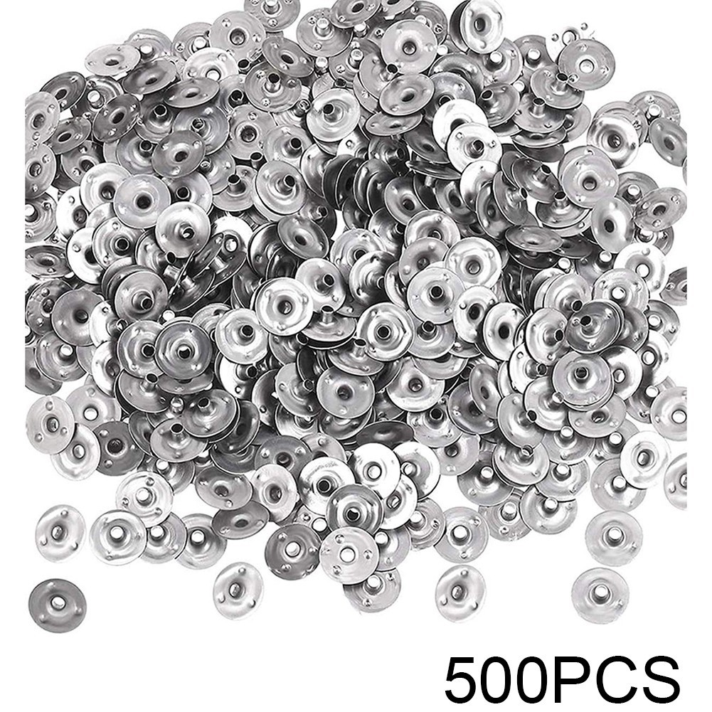 Craft Your Own Candles with 500Pcs Wicks Sustainer Tabs Strong Metal Holders