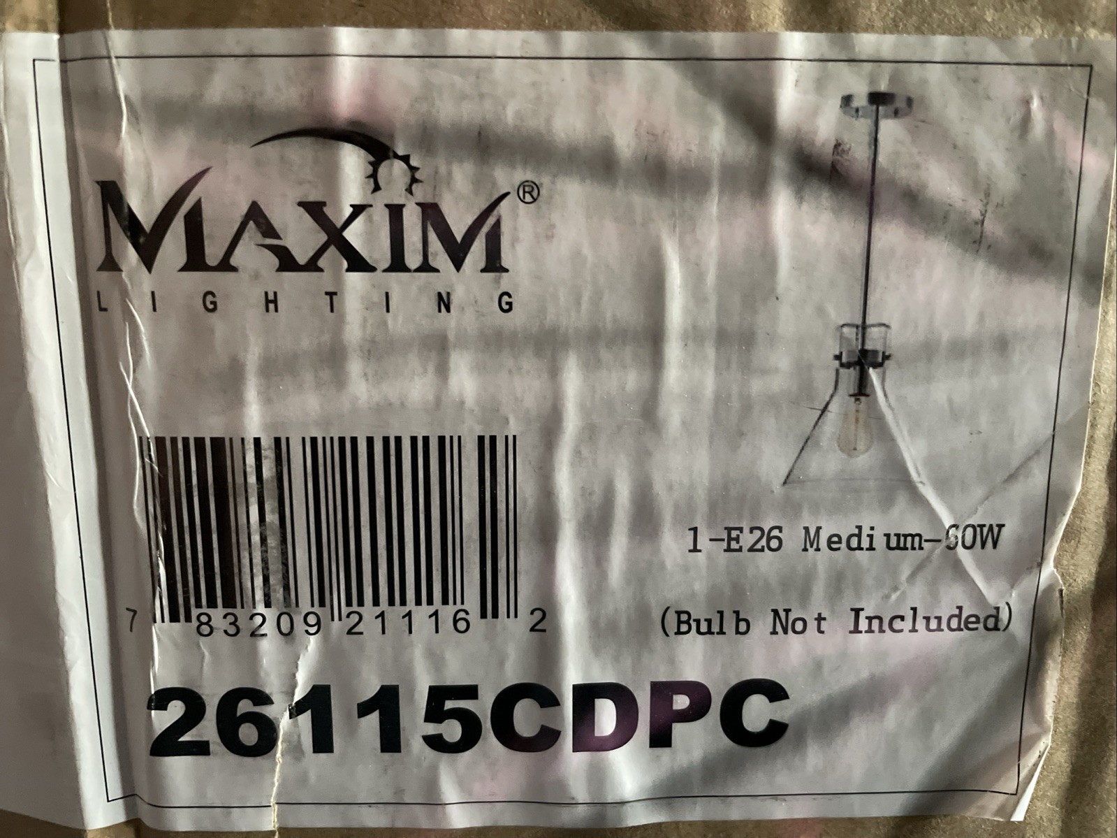 Maxim Lighting Seafarer-Single 1 Light Pendant, Polished Chrome - 26115CDPC