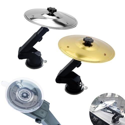 2psc - Car Crash Cymbal (Suction cup) - Turn (Suction cup model)Golden&Silver