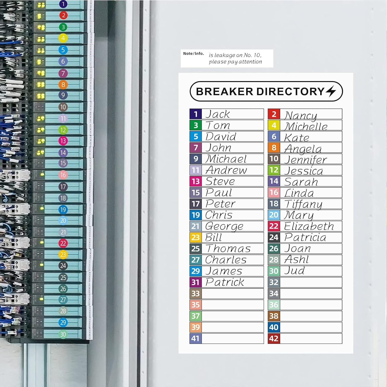 Reusable Electrical Box Labels - 16 Sheets for Easy Circuit Identification