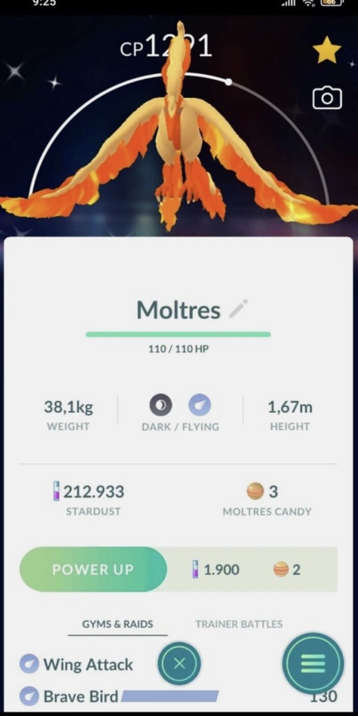 Shiny Galarian Moltres - Pokemon Trade Go