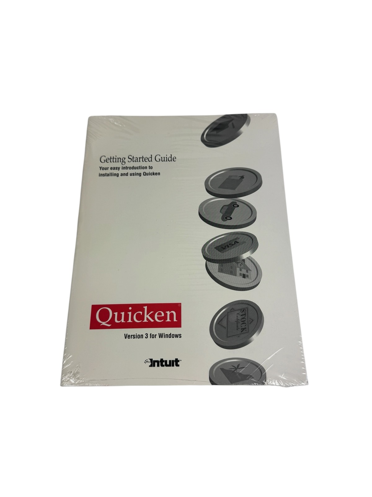 Intuit Quicken Version 3 for Windows Getting Started Guide User Manual Sealed