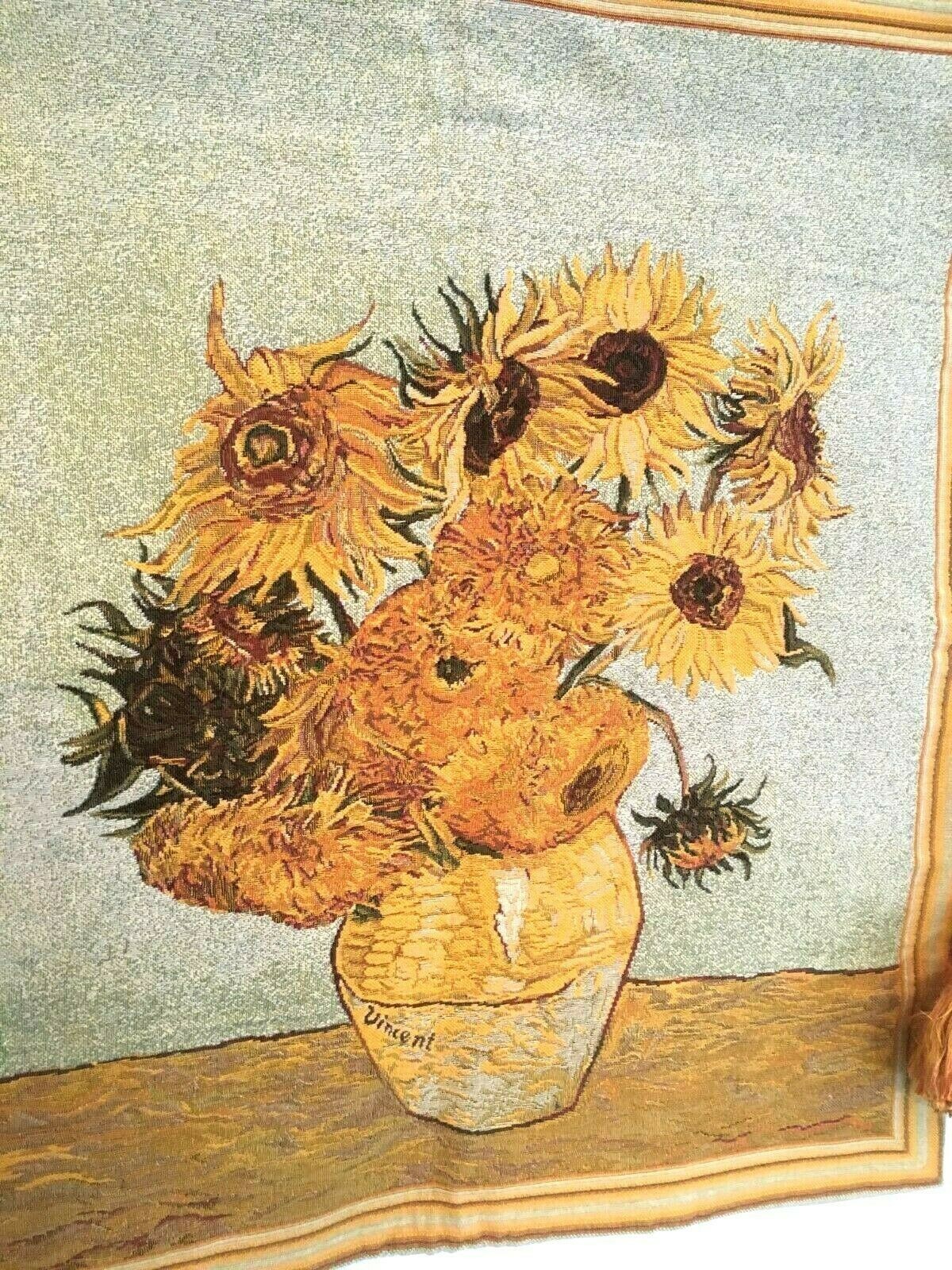 Tapestry Inspired By Oil Painting OF Vincent Van Gogh "Sunflowers"