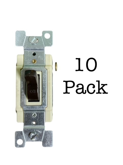 SWITCH TOGGLE (10 PACK) Challenger Brown Double Pole Switch Specification Grade