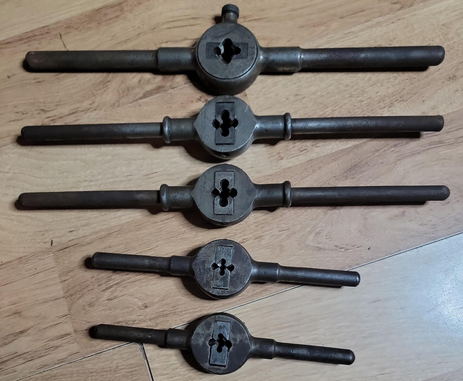 Lot of 5 Vintage WELLS BROS CO.  Tap Handle Wrench GREENFIELD, MASS USA