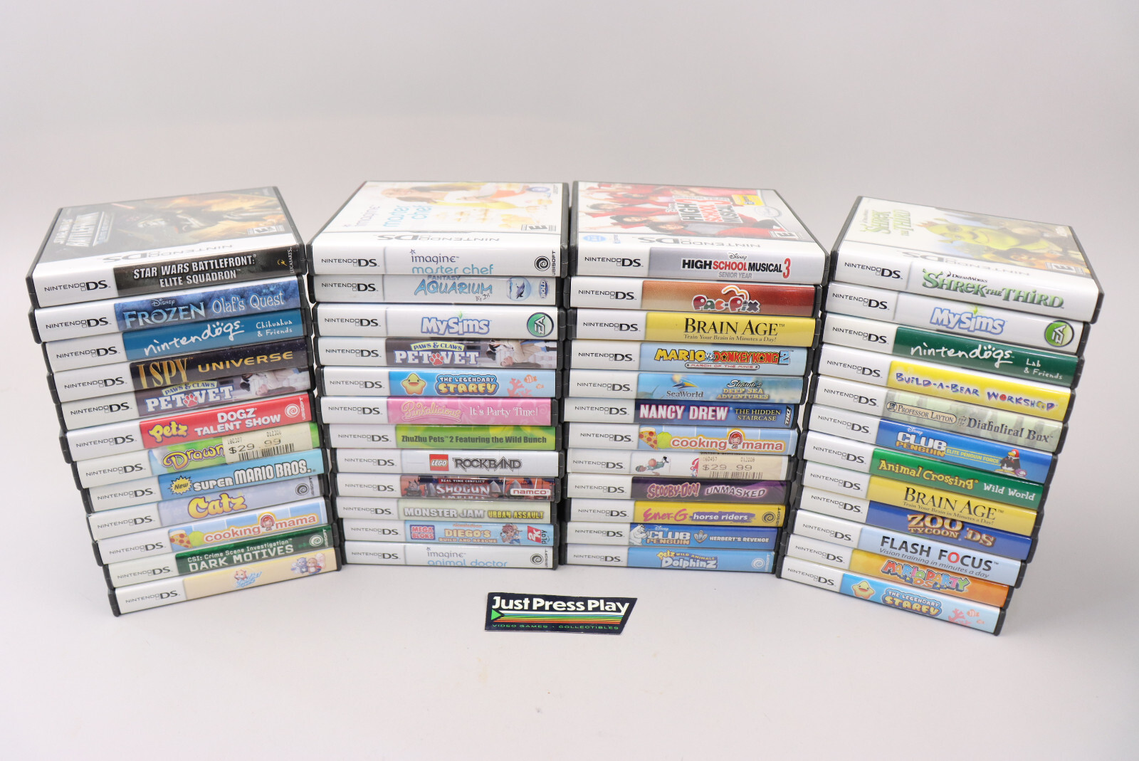 Lot of 48 Original Nintendo DS Cases Artwork Some Manuals NO GAMES Mario, Shrek+