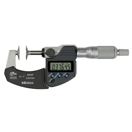 Mitutoyo 323-350-32 Digital Disk Micrometer, 0 To 1", 0.00005"