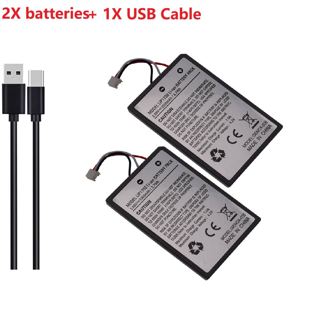 2.0Ah PS5 Battery + USB Charging Cable For Sony PS5 Playstation 5 Controller
