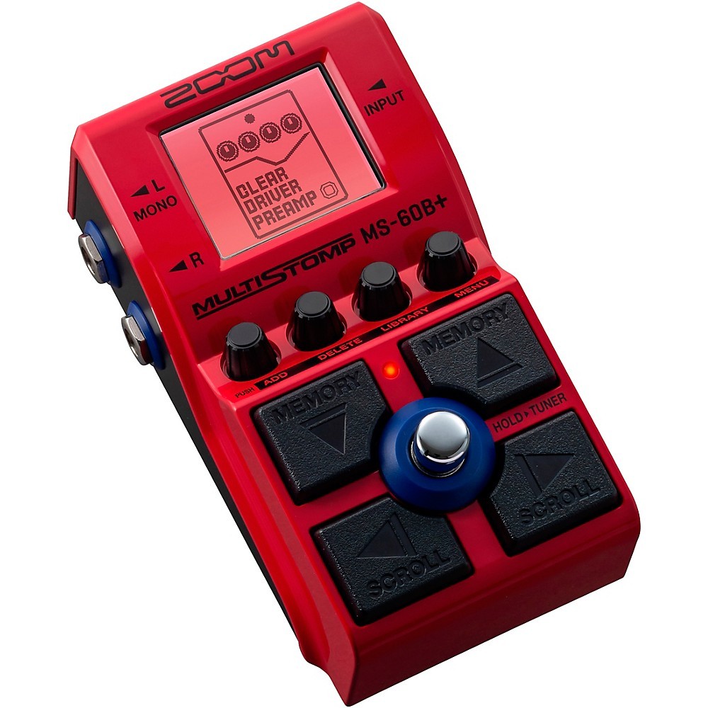 Zoom MS60B+ MultiStomp Bass Effects Pedal Red