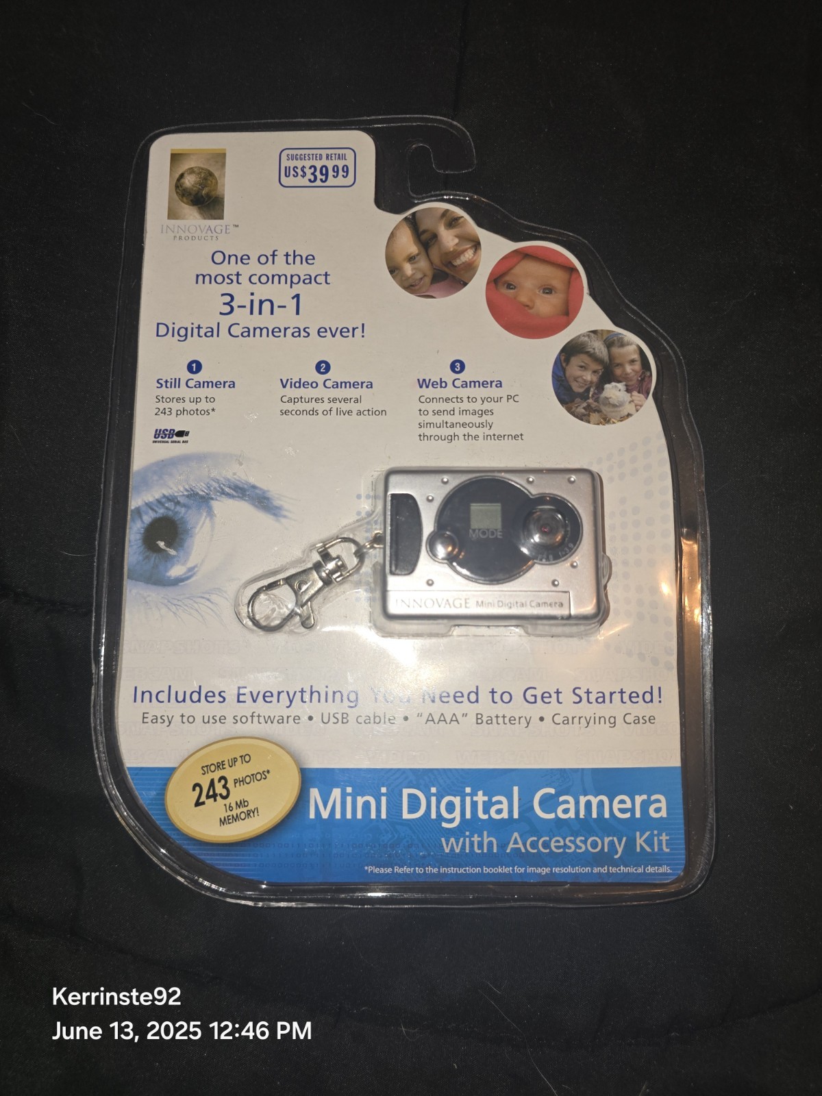 Innovage Mini USB Digital Camera Still Video Web 3-in-1 Camera & Accessory Kit