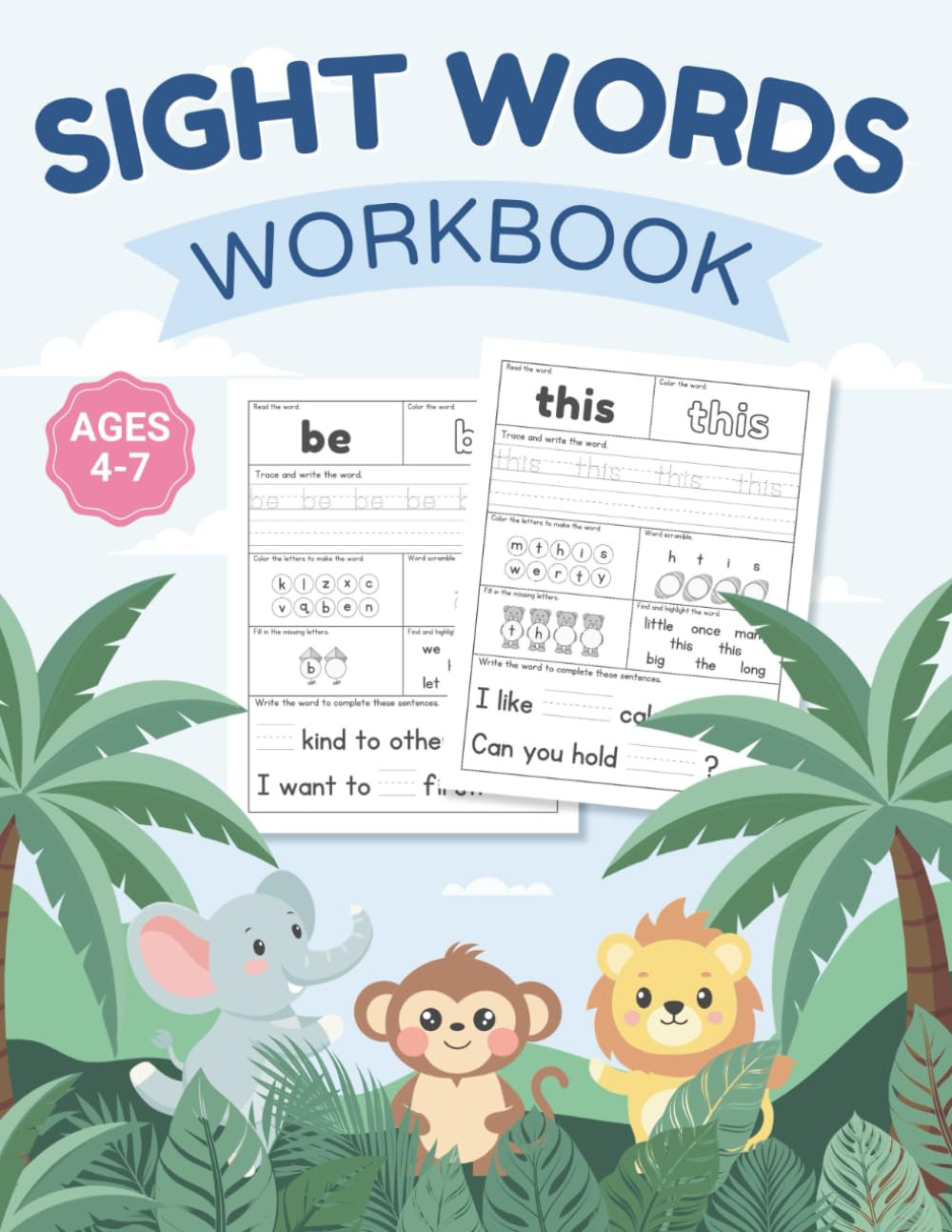 Sight Words Workbook: 100 High-Frequency Words for Kindergarten to 2nd Grade. Le