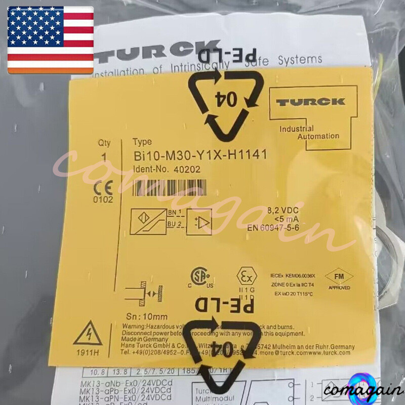 New 8.2VDC 5mA 10mm For TURCK Bi10-M30-Y1X-H1141 Inductive Proximity Sensor