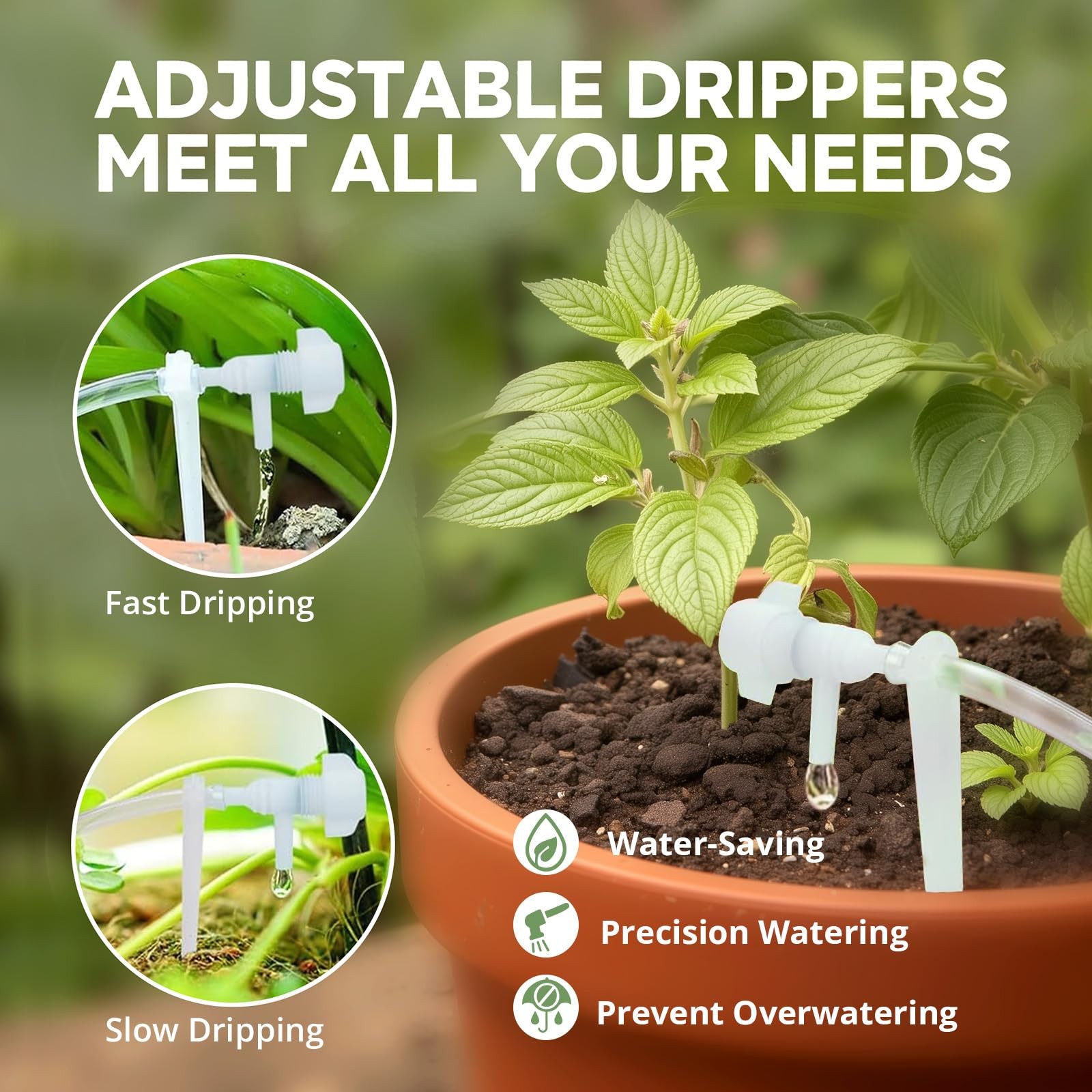 Automatic Plant Waterer Indoor Self Watering System, 33 Feet