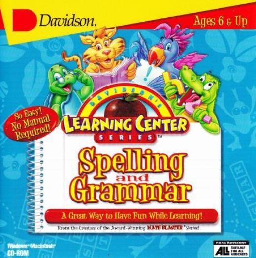 Learning Center Spelling & Grammar PC CD kids learn early reading words spell!
