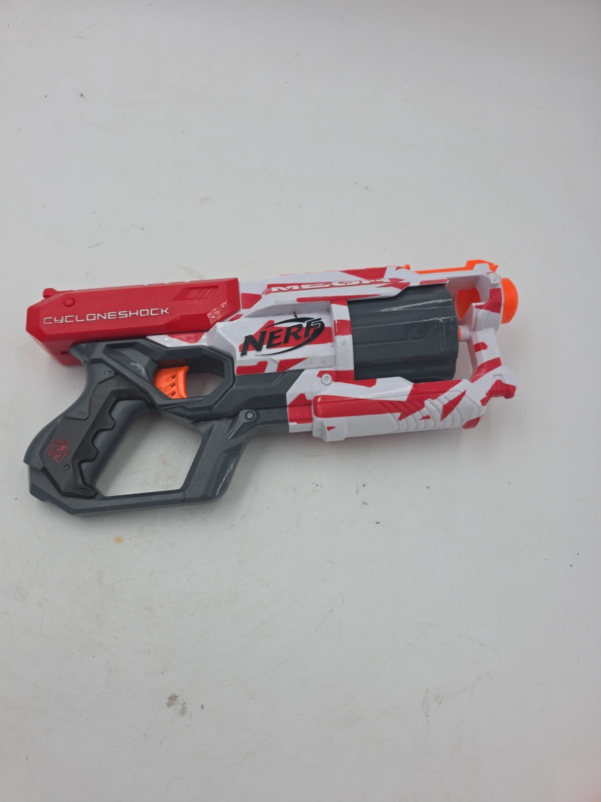 Nerf N-Strike Mega Cycloneshock Revolver Blaster Dart Red Gun Toy No Bullets