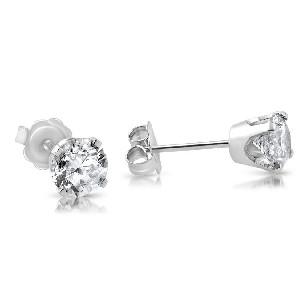 3/4ct Diamond Studs 14K White Gold