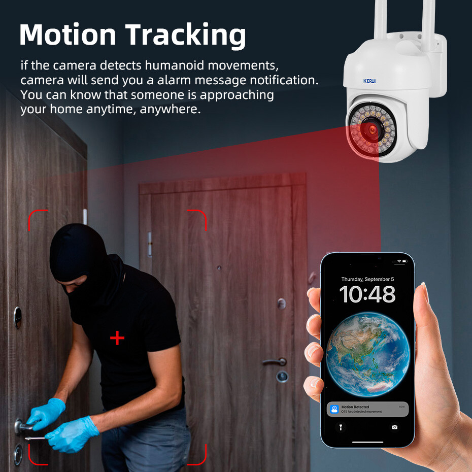 KERUI 5MP Wireless WiFi Security Camera System Smart Outdoor Night Vision 1080P