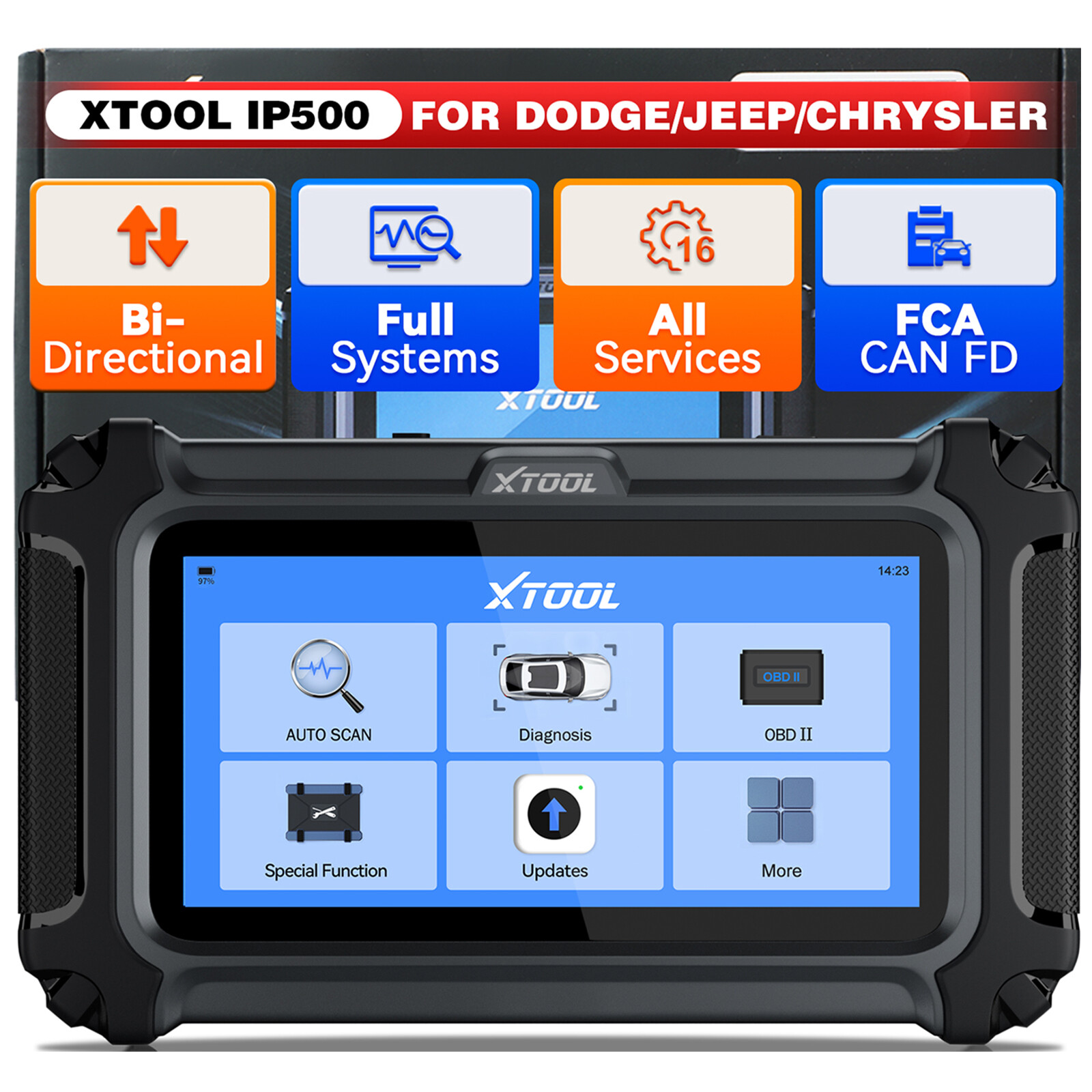For Chrysler/ Dodge/Jeep Bidirectional OBD2 Scanner Diagnostic Tool Full System
