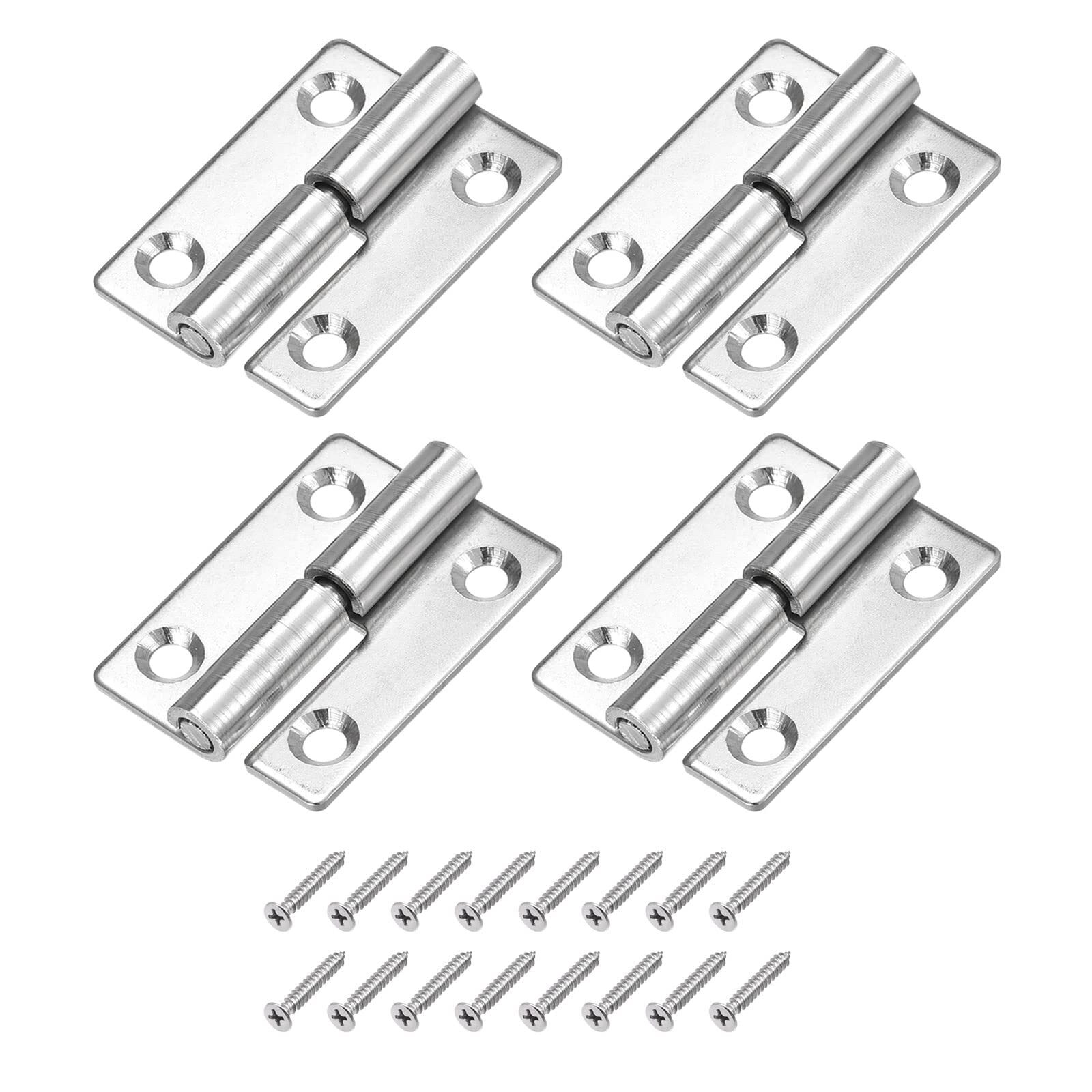 Stainless Steel Lift Off Hinges 50mm 2 inch 4 Pack Left-Hand Flag Cabinet