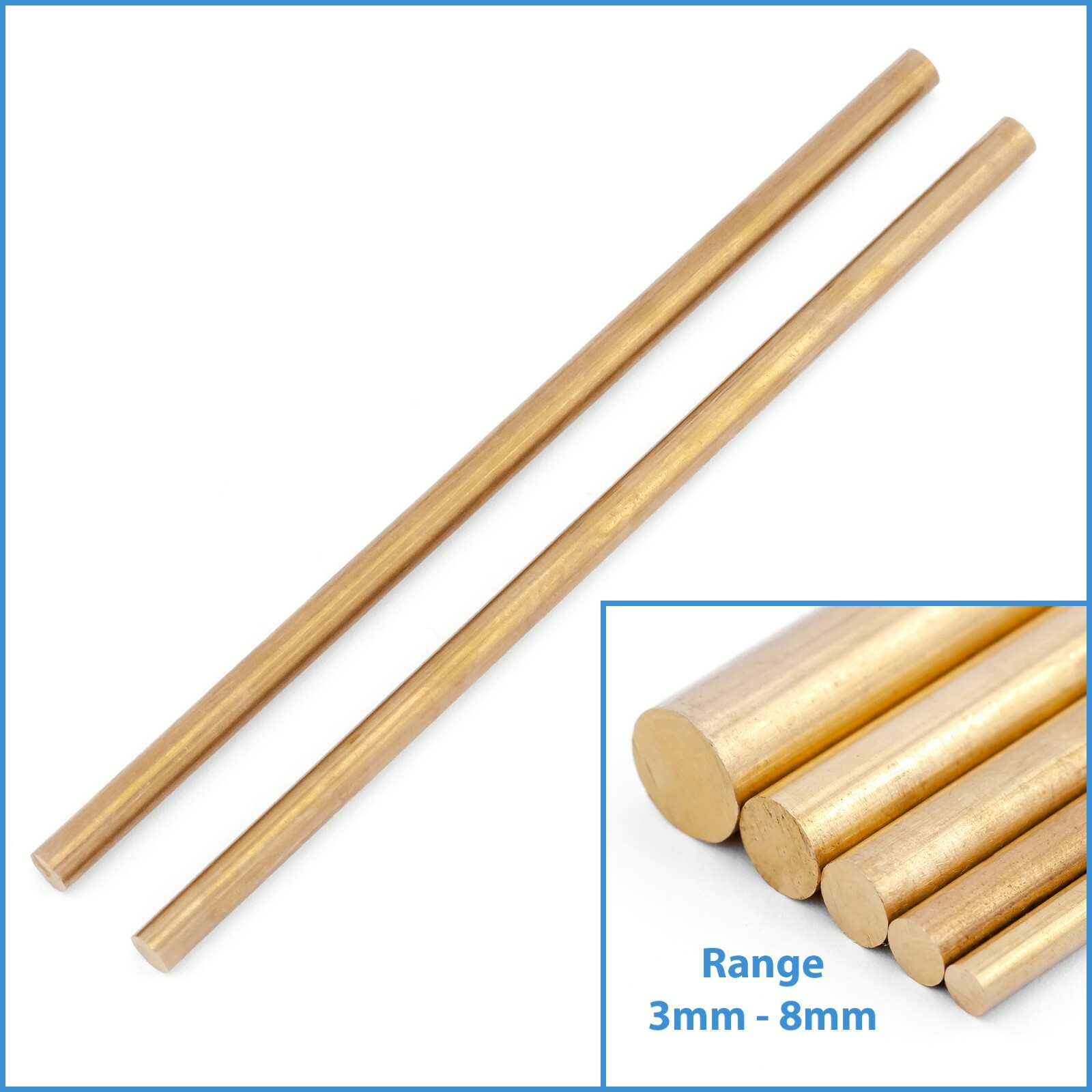 2pcs 4mm x 100mm Solid Brass Rod Knife Handle Mosaic Blade Rivet Steel Pin