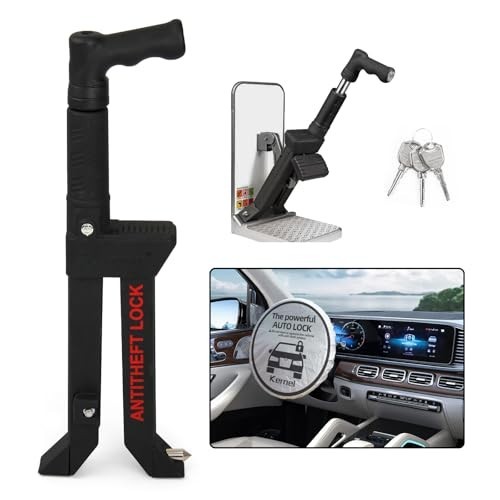 Brake Pedal Lock Anti-Theft Clutch Stainless Steel Heavy Duty 3 Keys Car Truck