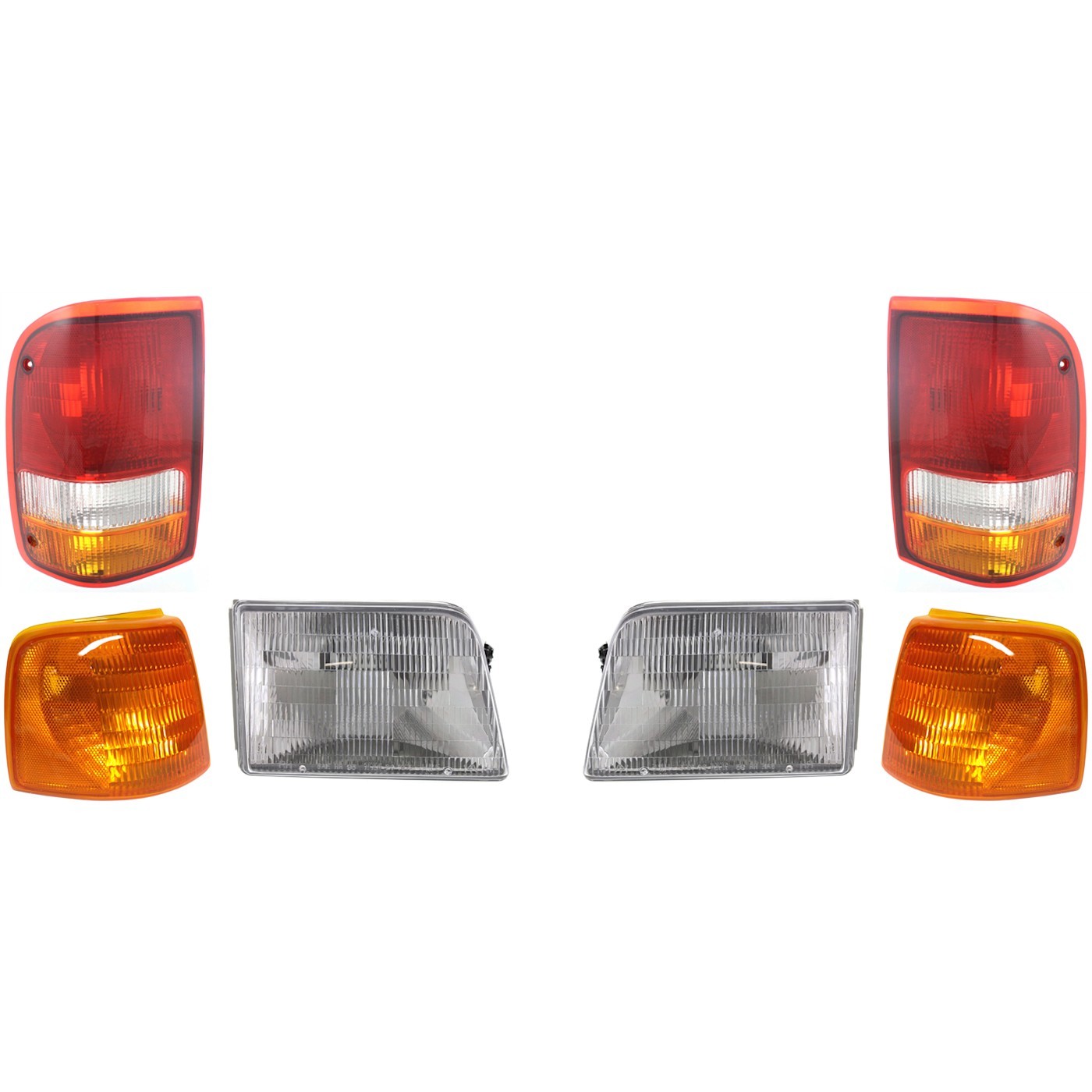 Headlight Kit For 1993-97 Ford Ranger With Tail Light Corner Light Left & Right