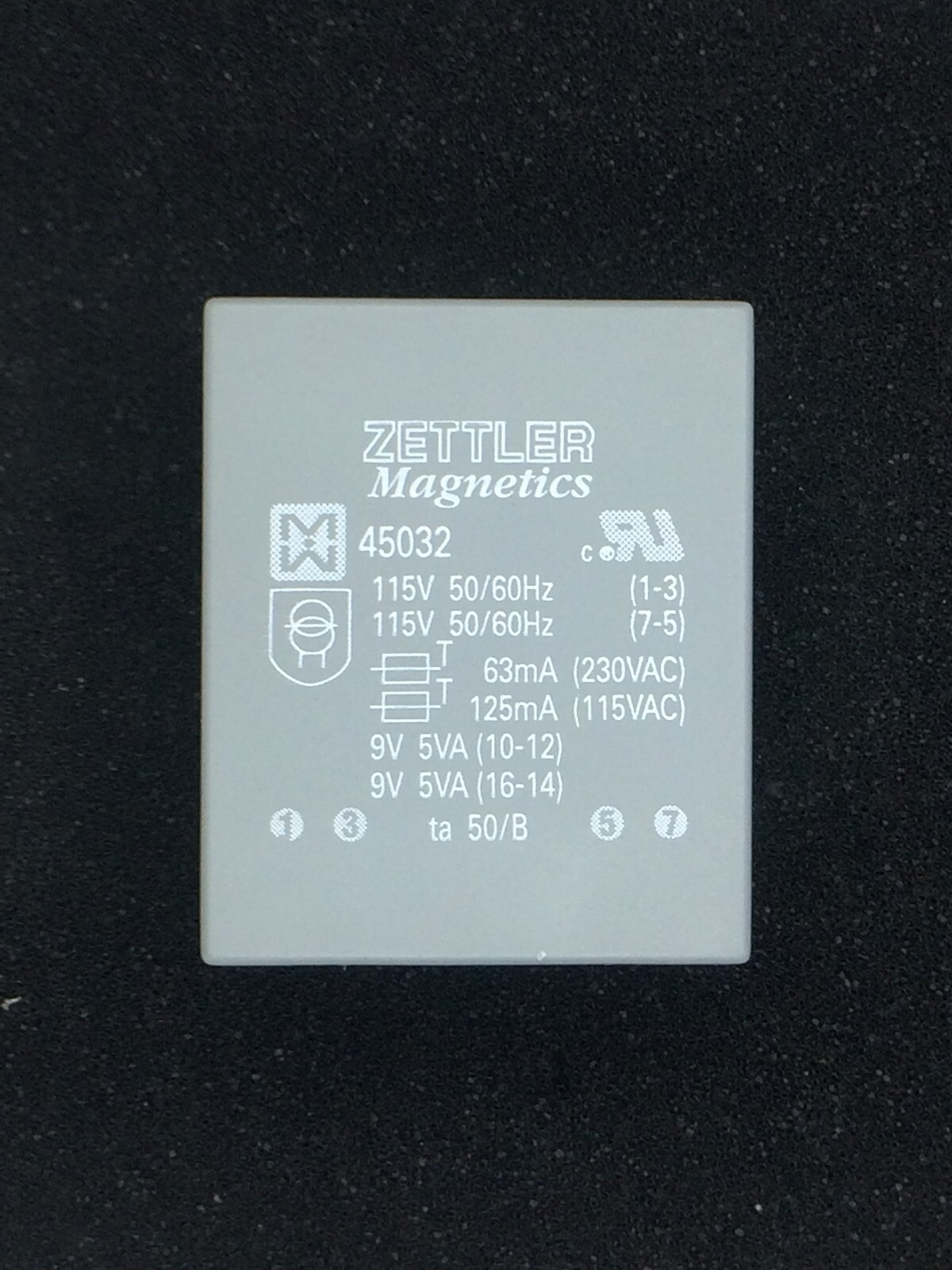 45032 ZETTLER MAGNETICS XFMR MLD 30X16.5 2X115V 1 UNIT