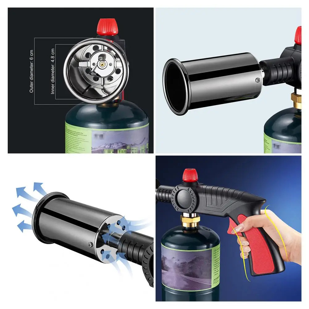 Powerful Propane Torch Gun Kitchen Cooking Searing Charcoal Camp Fire Starter US